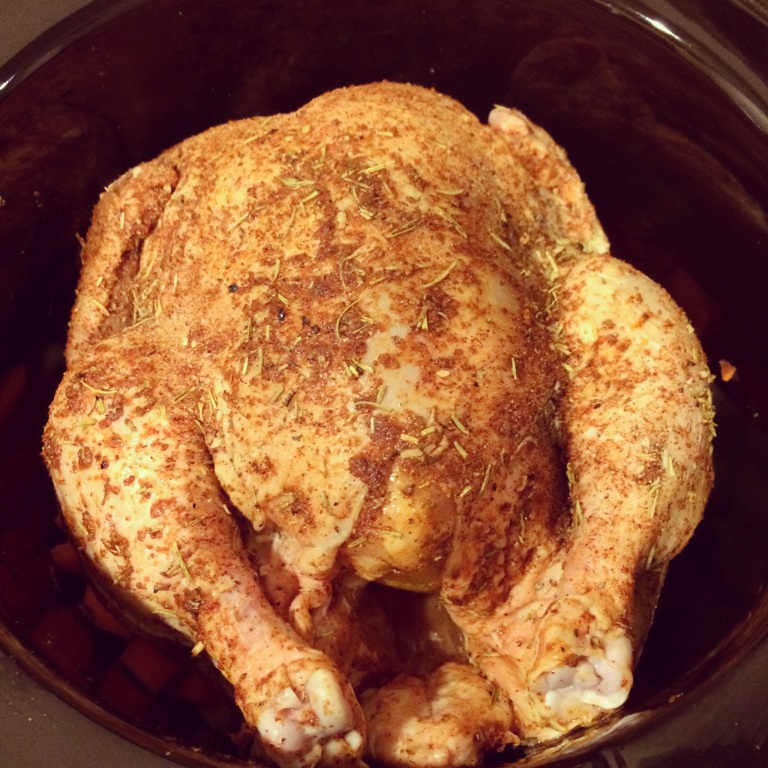CROCKPOT COOKIN': Fallin' Off The Bone Spice Rubbed Whole Chicken with Lemon